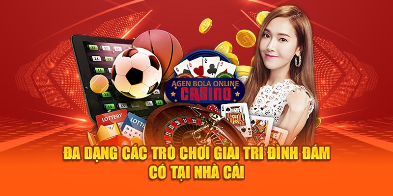 Đa dạng các trò chơi giải trí đình đám có tại nhà cái