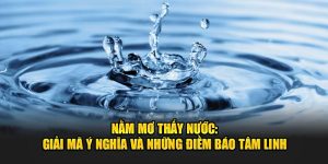 Nằm Mơ Thấy Nước: Giải Mã Ý Nghĩa Và Những Điềm Báo Tâm Linh